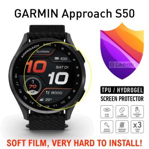 3pcs Garmin Approach S50 Nano TPU Hydrogel Film Shock Absorption Screen Protector Guard
