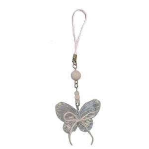 Phone Charm Strap Keychain Cute Keychain Lanyard String Butterfly Bowknot Phone Chain Lanyard Y2K Bowknot Keychain