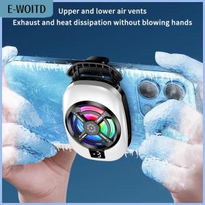 【E-WOITD】 Semiconductor Mobile Phone Cooling Fan Radiator Back-Clip For Games Live Streaming Phone Cooler For IPhone Android Universal
