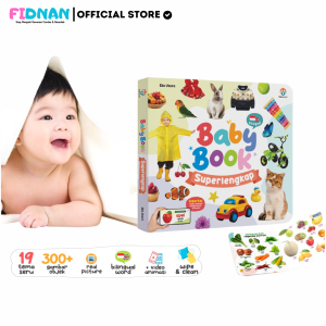 Baby Book Superlengkap - Buku Bayi 0-3 Tahun - 100% Original High Quality | | Buku Edukasi Bayi | Buku Pengenalan Pengetahuan Anak Bayi Bilingual Indonesia Inggris | Buku Anak Balita Boardbook
