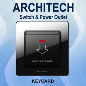 Architech Diamond V16-K15 BLACK Sakelar - Saklar kartu Hotel Black