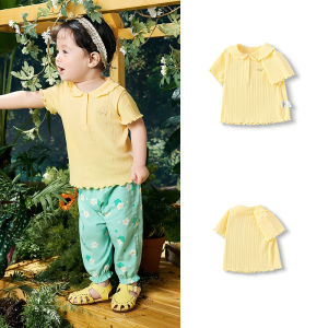 Áo thun ngắn tay cho bé gái balabala cho bé tay áo lửng lớp lót hè 2025