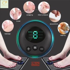 EMS Foot Massager Alat Pijat Kaki Terapi Akupunktur Elektrik Cas USB Meningkatkan Sirkulasi Darah Meredakan Sakit Membantu Neuropati Kram Plantar Fasciitis Dan Kaki Bengkak