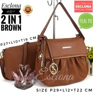 Esclona Tas Wanita Import Batam Branded Handbag Selempang Shoulder Bag Bahu Cewek Pemium 037