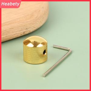 Heabety 1PC kim loại điện Bass Guitar giai điệu âm lượng núm chiết Hat Cap Guitar bộ phận Push Knob với lỗ Guitar phụ kiện