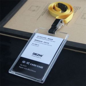 GROCERIY Adjustable ID Card Holder Work Identity Employee Card Business Card Holder Employees Staff Business Name Card Cover Office Supplies