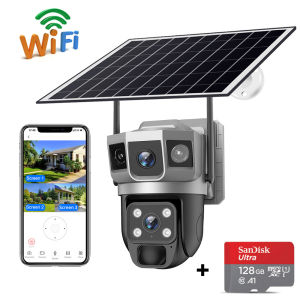 12MP pixel solar-powered surveillance camera na may 4G SIM WiFi IP transmission function