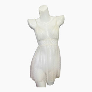 Váy Ngủ Ren Lưới D641 Hai Dây Đơn Giản Xuyên Thấu Gợi Cảm - Dưới 60kg