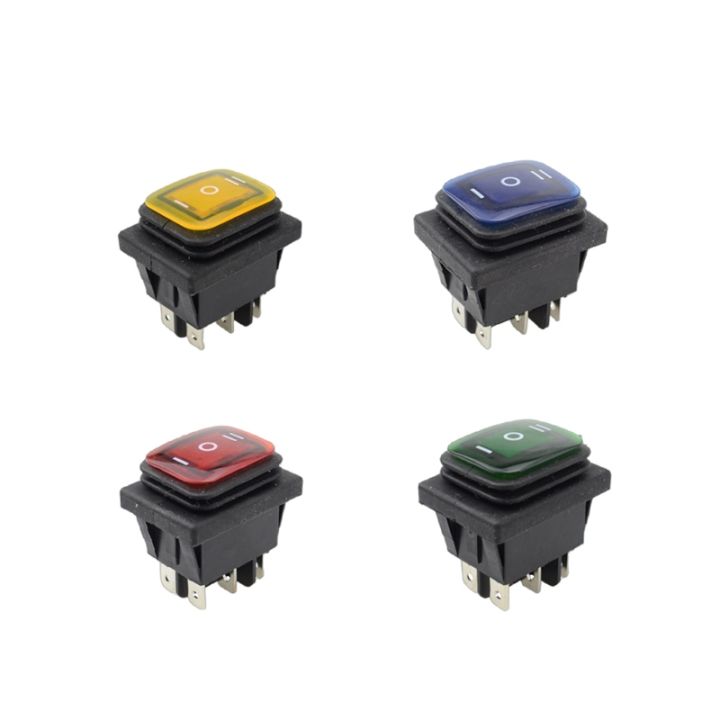 Fixed self-locking Waterproof 3 Positions 6Pin Rocker Switch with 12V ...