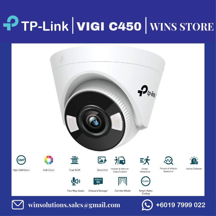 TP-LINK VIGI C450(4mm) Telecamera IP 5MP Full-Color Turret - Sorveglianza Network - 2