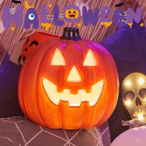 MUKANG Flashing Ghost Glowing Shopping Scene Arrangement DIY Party Supplies Gift Led Light Halloween Decoration Pumpkin Lamp Lantern