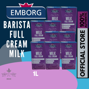 Emborg Full Cream Milk Chefs Selection 1L x9- Rich Creamy Fresh | Perfect for Baking & Drinking
