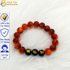 Vòng gỗ huyết long cao cấp tam hợp hợi mão mùi - size 8 10 12ly có thấu quang - có khai quang điểm nhãn may mắn tài lộc - PHONG THỦY ANH VŨ