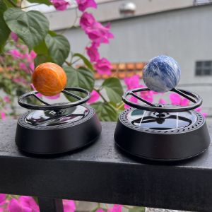 Quả cầu quay bằng năng lượng mặt trời kèm tinh dầu -Trang trí taplo ô tô - T0397