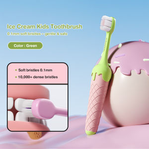2-7Yrs Kids Toothbrush 1000pcs Soft Bristle Cartoon Ice Cream Toothbrush Berus Gigi Untuk Bayi