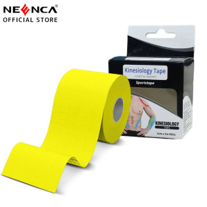 เทปพยุงกล้ามเนื้อคอตตอนยืดหยุ่น NEENCA (แพ็คเดียว) เทปกันน้ำยางฟรีสำหรับกล้ามเนื้อข้อต่อบาดเจ็บจากอาการตึงหัวเข่าสติกเกอร์บรรเทาความเจ็บป่วยของกล้ามเนื้อ5ซม. X 5ม.