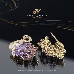 Sv Premium Pin Tudung Swan Kerongsang Women Hijab Scarf Muslimah Brooch Mewah Austria Fashion Accessories With Gift Box