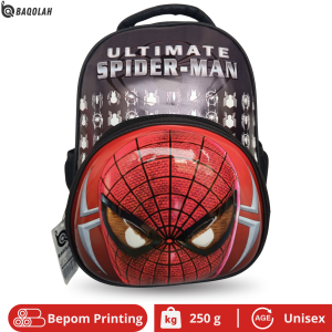 Baqolah Tas Ransel Anak Paud TK Bepom Timbul Spider HT EBs063BQ Embossing 3D