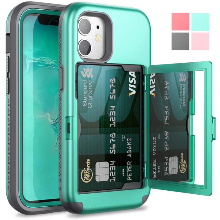 for iPhone 12 Wallet Case with Credit Card Holder Hidden