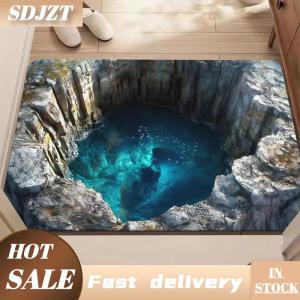 SDJZT 3D trực quan Polyester Vải sàn Mat cho hộ gia đình cửa phòng tắm thấm và không trượt chân mat dễ dàng để duy trì