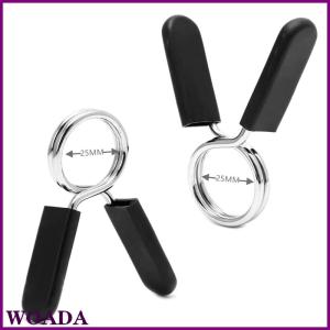 WOADA 25 28 30mm Barbell Clamp Spring Collar Clips Gym Weight Dumbbell Lock Standard Lifting Kit Barbell Lock