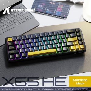ATTACK SHARK X65HE Magnetic Switch 8K Return Rate Quickly Trigger Mechanical Keyboard Wired RGB Low