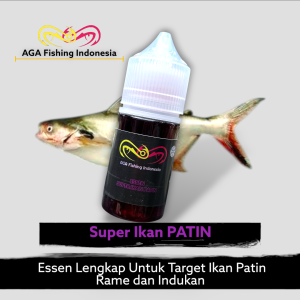 AGA Essen Super Ikan PATIN Campuran Umpan Pancing 30ml Untuk Target Rame & Indukan Segel Botol 30ml