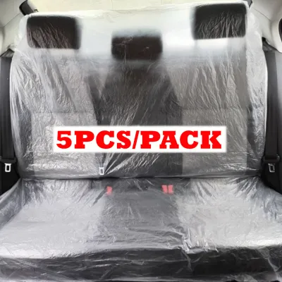 100PCS Disposable Car Cushion Seat Cover Plastic Bag Waterproof Anti Dust Dirt Protector Universal Fit Front Back Row