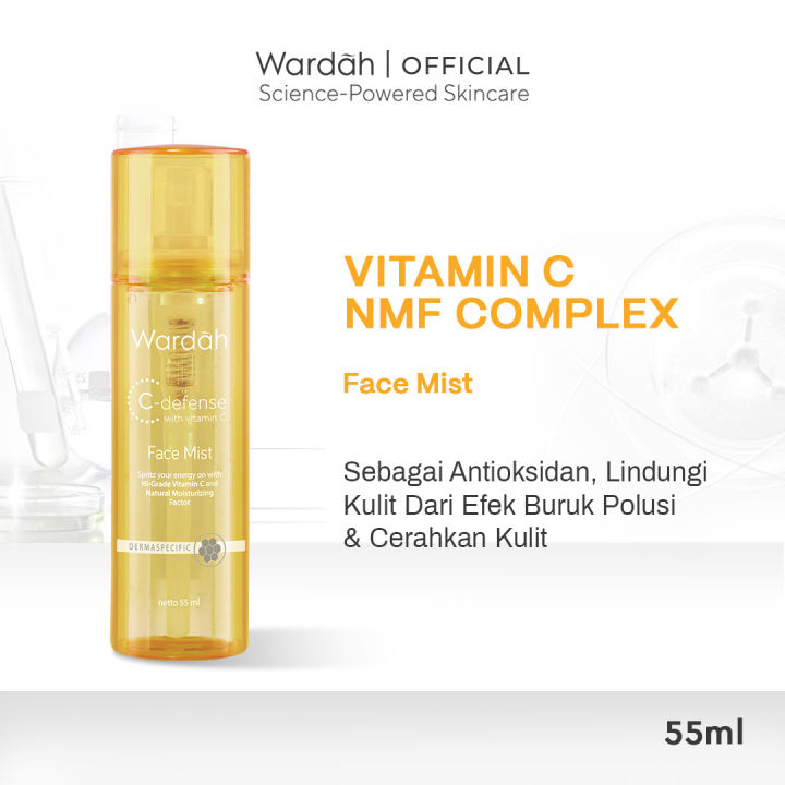 Wardah CDefense Face Mist 55 ml Face Mist dengan HiGrade Vitamin C