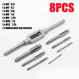 X-Tools 8PCS/12 Pcs/20Pcs Hand tap and die set Alat dan Tap Ulir Baut hand tap set kunci pas set M3-M12 Baut Mur Peralatan Tangan Logam Paduan