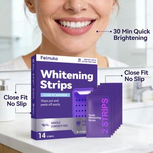 codPurple Teeth Whitning Strips Oral Hygiene Mint Fresh Breath Brighten Tooth Bleaching Lasting Oral Care Tooth Brightening Patches
