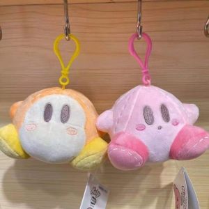 Kawaii Star Kirby Doll Keychains Anime Game Kirby Cute Backpack Bag Pendant Key Chain Decor Toys Girls Kids Birthday Gift