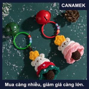 【CANAMEK】 2026 Giáng Sinh Crochet Santa Claus Keychain Mặt Dây Chuyền Túi Quyến Rũ Dễ Thương Handmade Sang Trọng Len Dệt Kim Trang Trí Món Quà Giáng Sinh