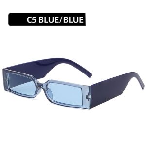 Rectangle Frame Fashion Sunglasses 2021 Hip Hop Vintage Designer Wholesale Black Shades Glasses Luxury For Men And Women UV400