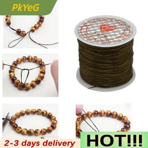 PkYeG 50M Strong Stretch Elastic Cord Wire rope Bracelet Necklace String Bead 0.5mm