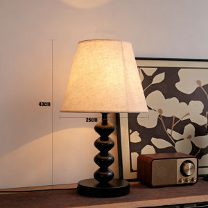 Wabi-Sabi Style Table Lamp Retro Nordic Bedside Lamp with LED Light 220V for Bedroom & StudyFast shipping