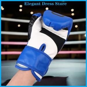 [K&P Elegant]👗👗 Kids 6oz Professional Boxing Training Sparring Gloves PU Leather Kids Breathable Muay Thai Punching Karate Training Gloves