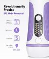 IPL Hair Removal Device Permanent for Women & Men, 999,999 Flashes Safe Effective Lasting Hair Remover, Alternative to Salon, for Face Arms Armpit Legs Bikini Area Whole Body Home Treatment. 