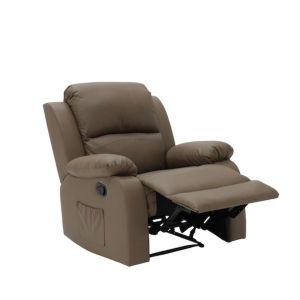 ดีจัง เก้าอี้พักผ่อนขนาดใหญ่ มีช่องใส่ของ รุ่น J-JOY หนังสังเคราะห์ (PVC) สีมอคค่า