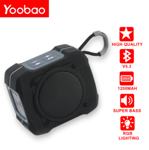 Yoobao M17 TWS Bluetooth V5.3 Mini Portable Wireless Super Bass Speaker with Flashing RGB Colorful Lights