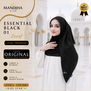 Mandjha Ivan Gunawan Scarf Motif Terbaru Wanita Baju Muslim Hijab Jilbab Segi Empat Voal 0riginal