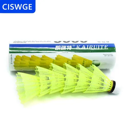 [COD] CISWGE 3 6 12 gói bóng cầu Lông Nylon bền màu vàng và trắng cầu lông Trung học đào tạo bóng đặc biệt