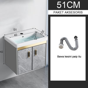 Wastafel Kamar Mandi Lemari kamar mandi aluminium ruang minimalis modern Wastafel Keramik Kombinasi kabinet Wastafel---Termasuk