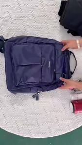 FRIDA BAG#1199 Functional Nylon Womens Students Backpack 15inch Solid Color Bag CollegeDaypack