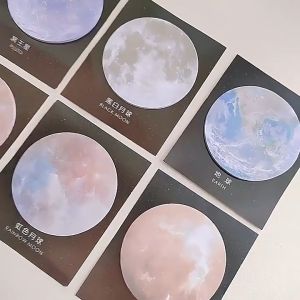 Planet Sticky Notes 星球系列便利贴 Nota Pelekat Bulat Warna Pastel Penanda Buku Round Square Memo Label Sticker Stationery Student
