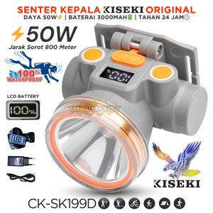 Senter Kepala Kiseki Anti Air CK SK199D 50W Headlamp Kiseki Tahan 24 Jam Senter Kepala Selam Waterproof | senter selam | senter nelayan | senter cari ikan | senter menyelam