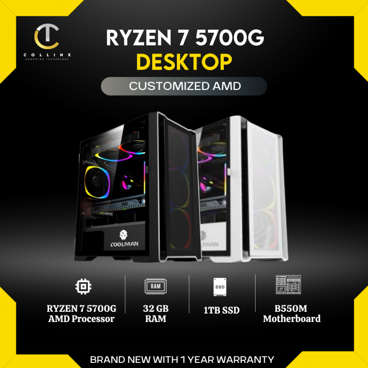 [ Customized PC Specs ] AMD Ryzen 7 5700G Gaming Desktop Processor ...