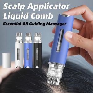 FOUNDTWO Accurate Scale Scalp Applicator Comb Rolling Ball Portable Professional Liquid Guide Comb Durable Liquid Filling Essential Oil Guiding Massager Scalp Care