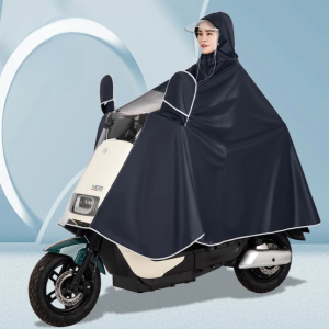 Áo Mưa Cánh Dơi Cao Cấp Vải Dù Dày Dặn – Có Kính Chắn Gió Mặt Trước Trong Suốt Xem Đồng Hồ Dễ Dàng