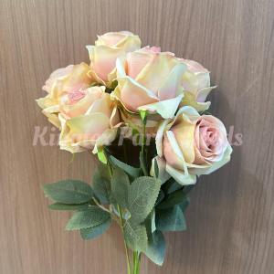 Belle Rose Artificial Flower 7 Heads High Quality 43cm Handle Bouquet for Bridal Wedding Home Decor Party Ornaments